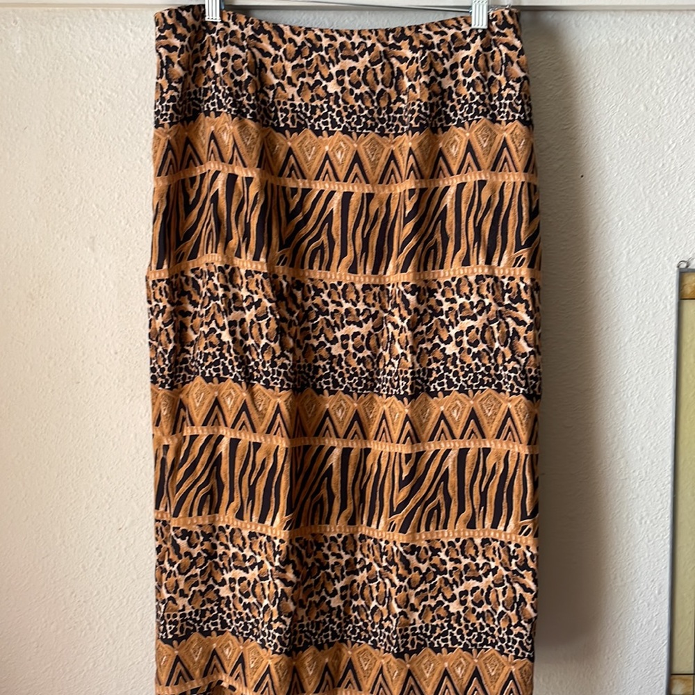 Vintage Stonebridge Patchwork Style Wrap Midi Ski… - image 4